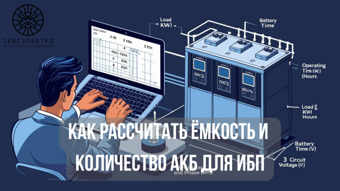 Как рассчитать ёмкость и количество АКБ для ИБП