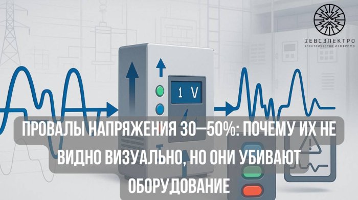 Провалы напряжения 30–50%: почему их не видно визуально, но они убивают оборудование
