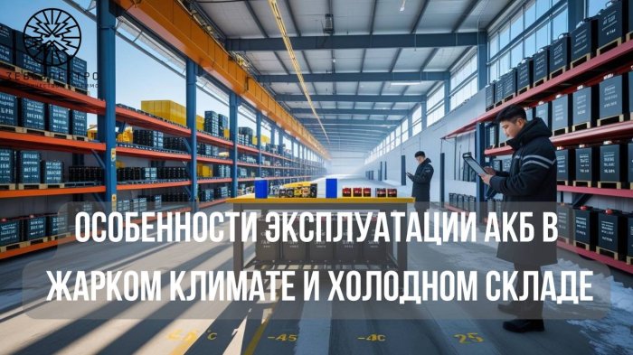 Особенности эксплуатации АКБ в жарком климате и холодном складе
