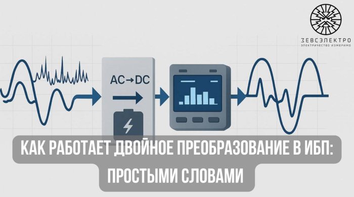 Как работает двойное преобразование в ИБП: простыми словами 