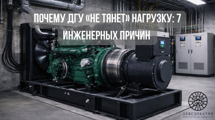 Почему ДГУ «не тянет» нагрузку: 7 инженерных причин и как их решают специалисты (практика 2025–2026)