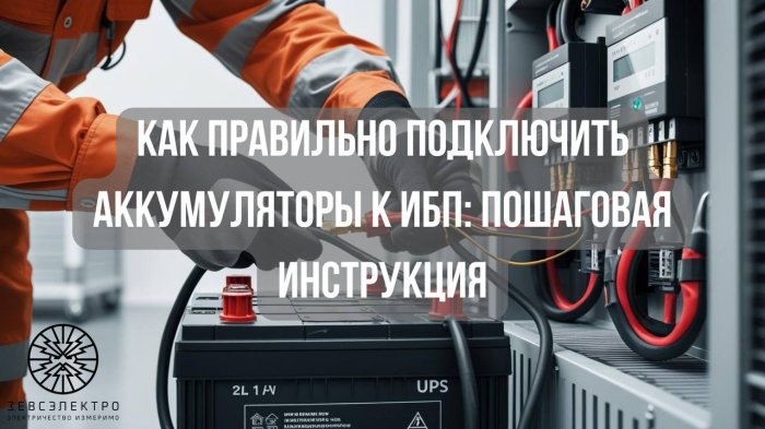 Как правильно подключить аккумуляторы к ИБП: пошаговая инструкция