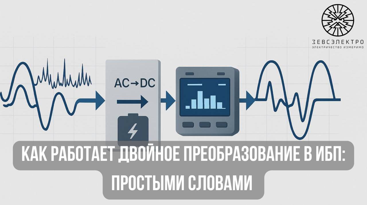 Как работает двойное преобразование в ИБП: простыми словами 