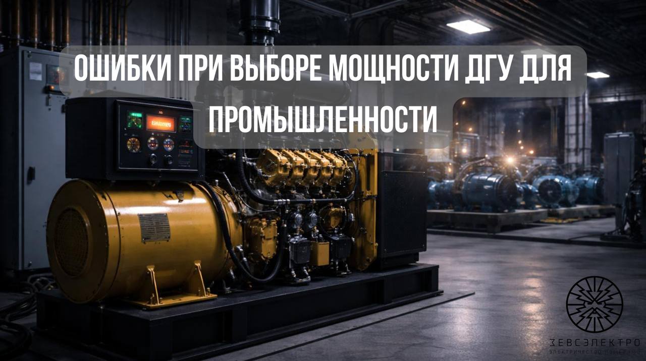 Ошибки при выборе мощности ДГУ для промышленности